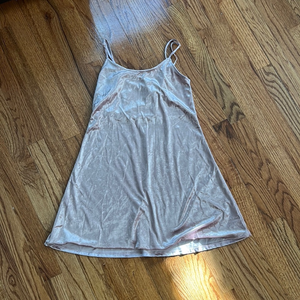 Velvet Pink Slip Dress